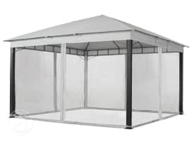 Muggennet (4-delig) voor tuinpaviljoen Sunset Premium 4x4, stone