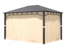 Zijwanden (4-delige set) voor tuinpaviljoen Sunset Superior, 3x4 m, crème
