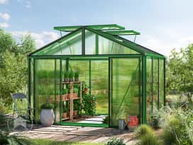311 x 235 cm Tuinkas, Groene poedercoating RAL 6005, Actieset - Pro 2