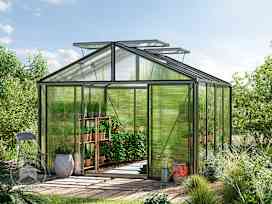 311 x 311 cm Tuinkas, Antracieten poedercoating RAL 7016