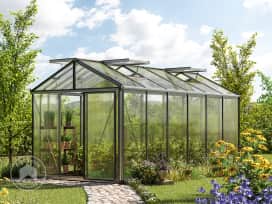 235 x 460 cm Tuinkas, Standaard Aluminium (natuur)