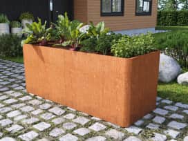 200 x 80 x 60 cm Moestuinbak, cortenstaal, roest look 200 x 80 x 60 cm Moestuinbak, cortenstaal, roest look