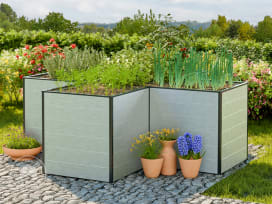 269 x 269 x 77 cm Moestuinbak, Aluminium (geanodiseerd) 269 x 269 x 77 cm Moestuinbak, Aluminium (geanodiseerd)