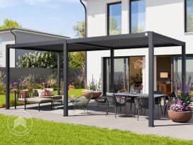 Pergola 3x6 m, lamellendak, antraciet