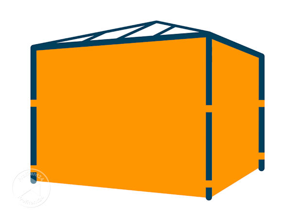 Zijwanden (4-delige set) voor tuinpaviljoen Luma Deluxe, 3x3 m, loft grey
