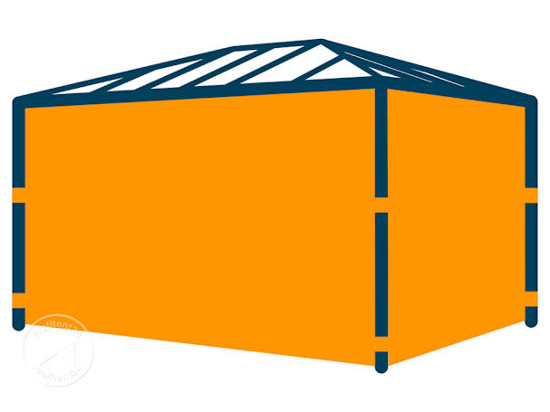 Zijwanden (4-delige set) voor tuinpaviljoen Luma Deluxe, 3x4 m, loft grey