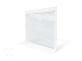 PVC zijwand 2x2 m met panoramavenster en rolgordijn