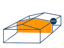 Scheidingswand 7 x 2,6m brandveilig voor Partytenten, Paviljoens Scheidingswand 7 x 2,6m brandveilig voor Partytenten, Paviljoens