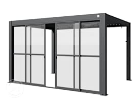 Schuifdeur voor de 4 m-zijde van de Deluxe-pergola in antraciet