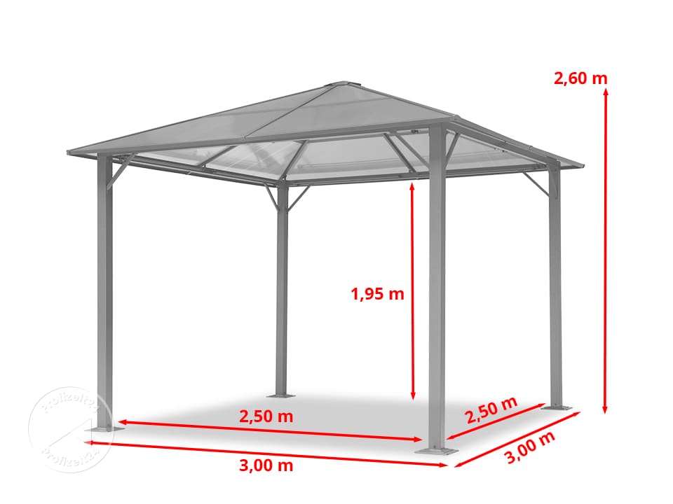 Amopatio Gartenpavillon 3x3 M – Winterfest & Wasserdicht, Hardtop Mit Polycarbonat-Dach + 4 Seitenteile, Dunkelgrau, Für Terrasse & Garten Amopatio Gartenpavillon 3x3 M – Winterfest & Wasserdicht, Hardtop Mit Polycarbonat-Dach + 4 Seitenteile, Dunkelgrau, Für Terrasse & Garten