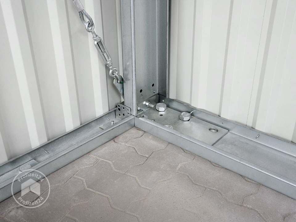 TOM BUILDER 8,19 x 8,68 m TITAN, Stahldach, Leichtbauhalle, Trapezblechverkleidung, Anthrazit, mit Statik (Erduntergrund), ohne Setangebot - (KROV00013)