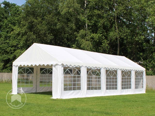 TOOLPORT 4x8m Partyzelt, PVC-Plane, wei�...