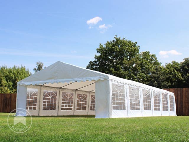 TOOLPORT 5x10m Partyzelt, PVC-Plane, gr�...