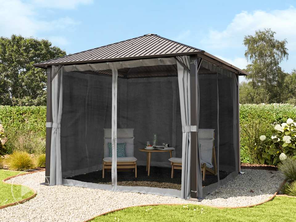 TOOLPORT 3x3 m Hardtop-Gartenpavillon, i...