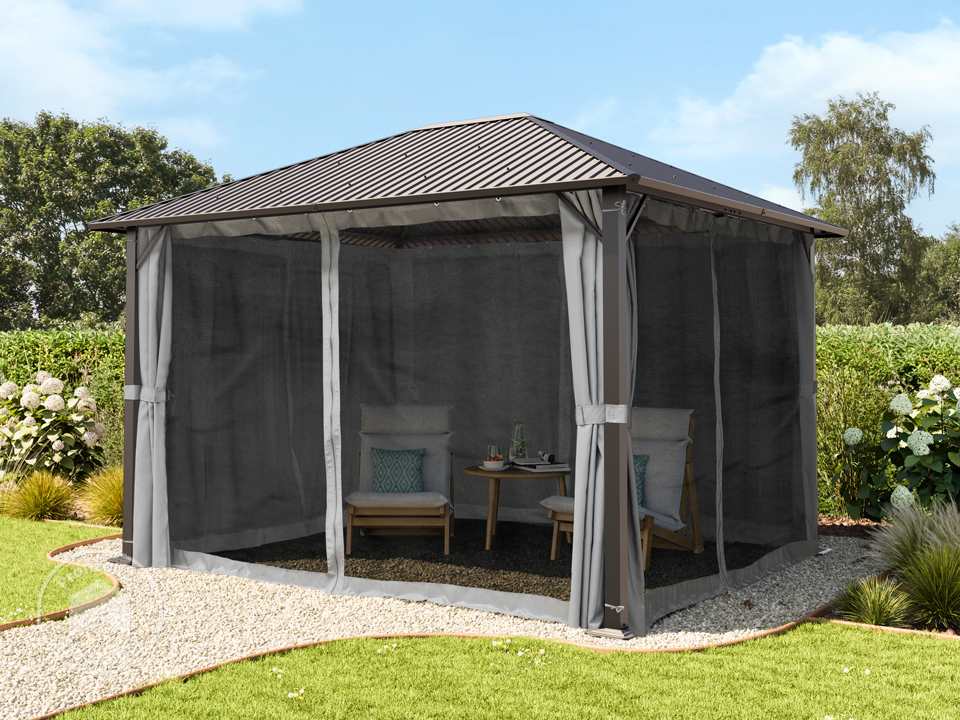 TOOLPORT 3x3,65 m Hardtop-Gartenpavillon...