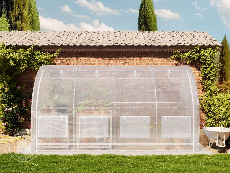 TOOLPORT 2x4m Anlehn-Foliengewächshaus,... TOOLPORT 2x4m Anlehn-Foliengewächshaus,...