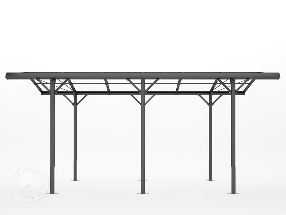 GFP 2,85x5,05m Carport, Anthrazit | inkl. Regenrinne - (GFPV00802)