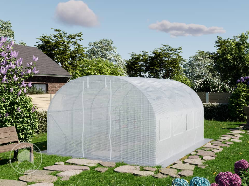 TOOLPORT 3x4m Foliengewächshaus, PE-Plane, weiß - (8941)