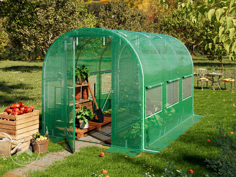 TOOLPORT 2x3m Foliengewächshaus, PE-Pla...