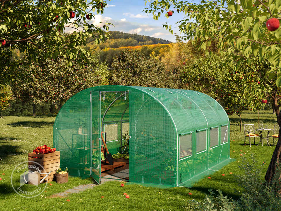 TOOLPORT 3x4m Foliengewächshaus, PE-Plane, grün - (8989)