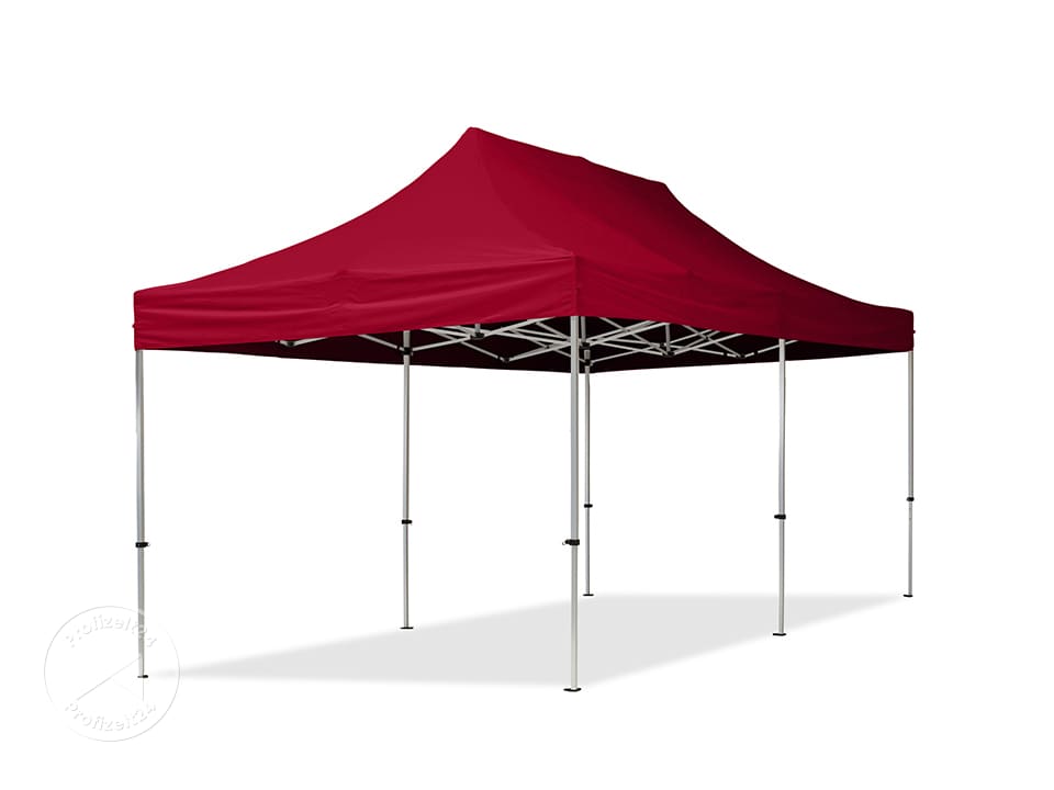 TOOLPORT 3x6m Aluminium Faltpavillon, inkl. 4 Seitenteile, rot - (59151)