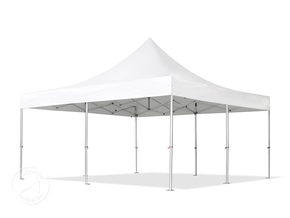 TOOLPORT 5x5m Aluminium Faltpavillon, inkl. 4 Seitenteile, weiß - (581990)