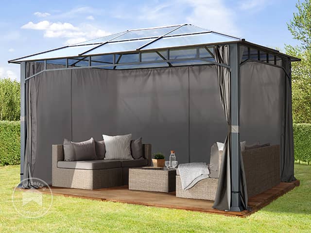 TOOLPORT 3x4 m Hardtop Gartenpavillon, i...