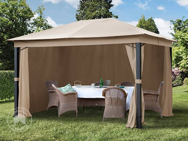 TOOLPORT 3x4 m Softtop Gartenpavillon, inkl. 4 Seitenteile, cappuccino - (300047) TOOLPORT 3x4 m Softtop Gartenpavillon, inkl. 4 Seitenteile, cappuccino - (300047)