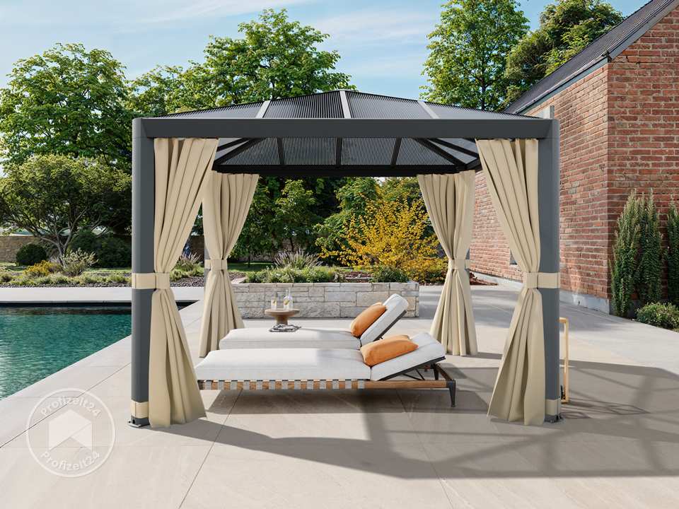 PRIMEYARD 3x3m Hardtop Gartenpavillon, i... PRIMEYARD 3x3m Hardtop Gartenpavillon, i...