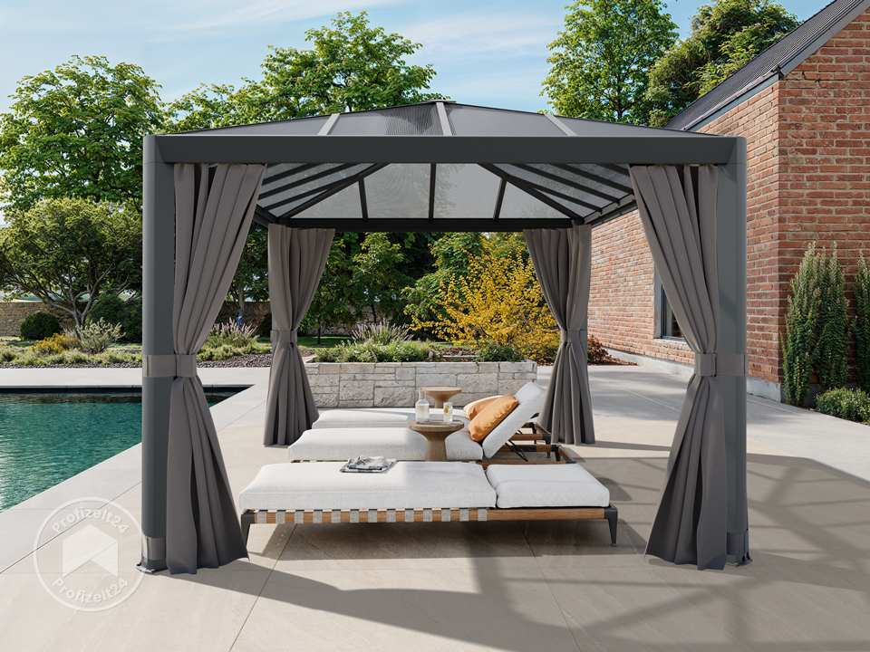 PRIMEYARD 3x4m Hardtop Gartenpavillon, i...