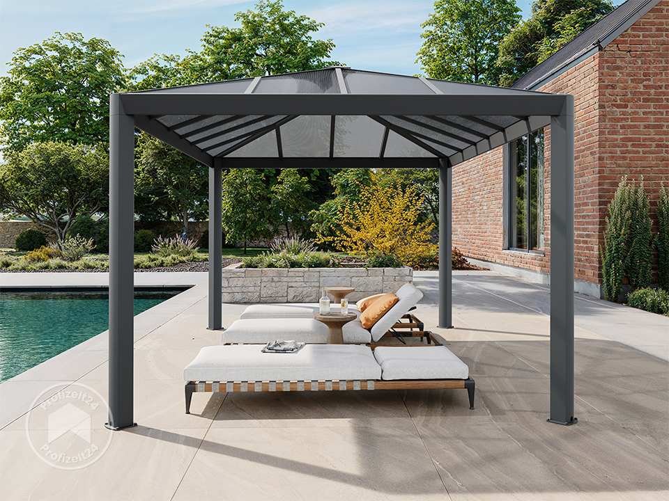 PRIMEYARD 3x4m Hardtop Gartenpavillon, o...