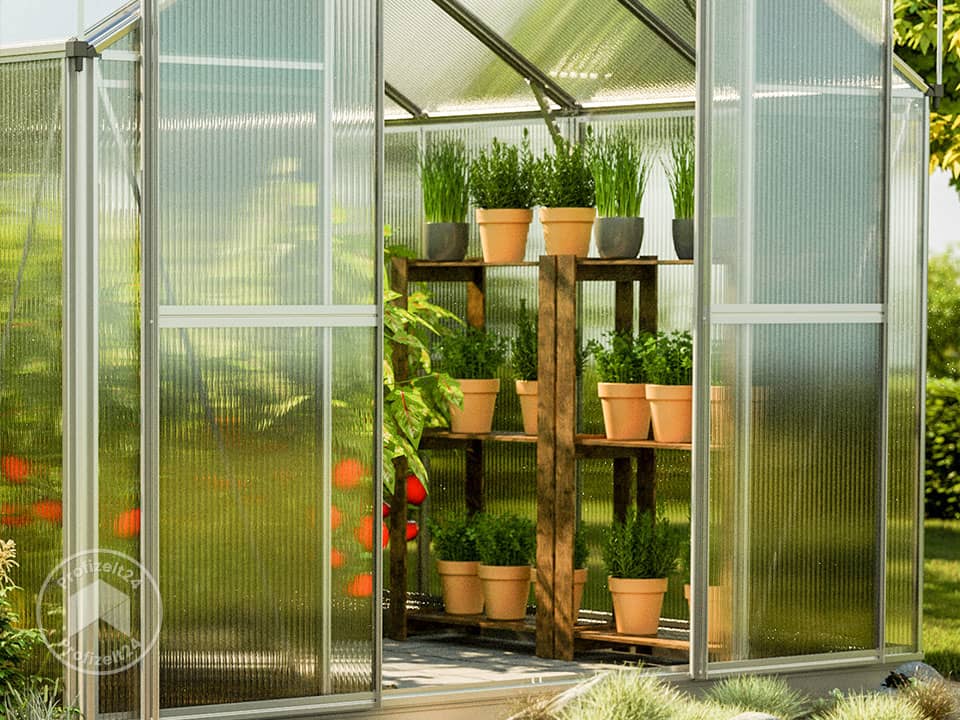 GFP 225 x 259 cm Gewächshaus, inkl. Aktionsset - XL | 6 mm - (GFPV00033)