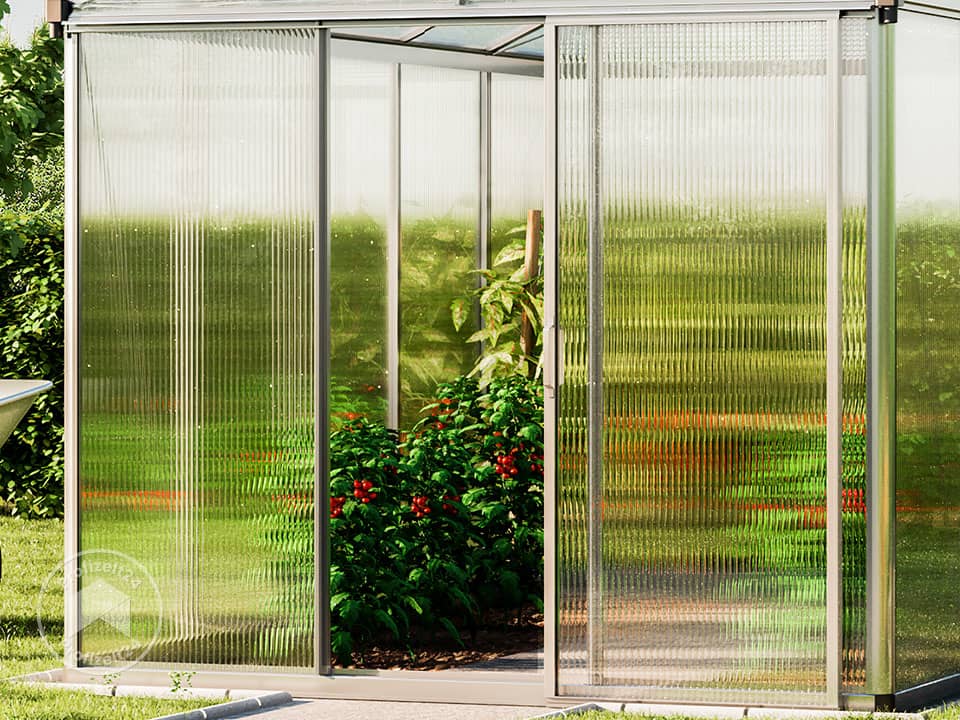 GFP 199 x 324 cm Gewächshaus, Standardfarbe Aluminium Natur | Aktionsset - Profi 2 - (GFPV00139) GFP 199 x 324 cm Gewächshaus, Standardfarbe Aluminium Natur | Aktionsset - Profi 2 - (GFPV00139)