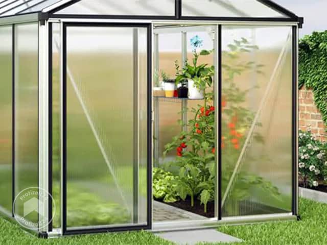 GFP 235 x 311 cm Gewächshaus, Pulverbeschichtet Anthrazit, RAL 7016 | ohne Setangebot - (GFPV00182)