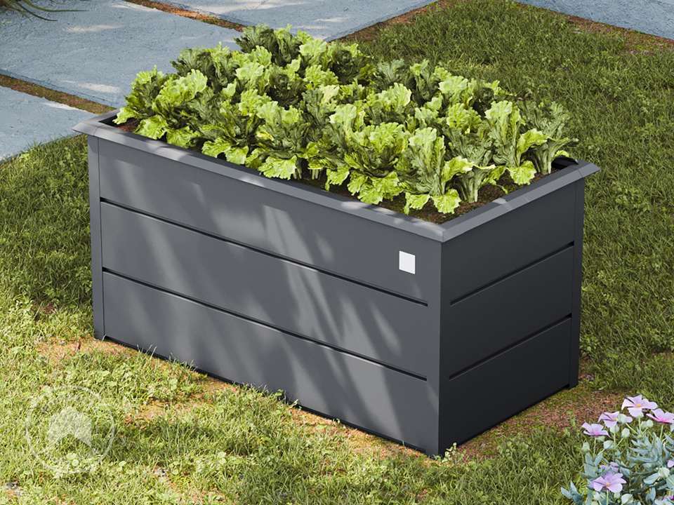 PRIMEYARD 75 x 150 x 78 cm Hochbeet, Stahl, anthrazit