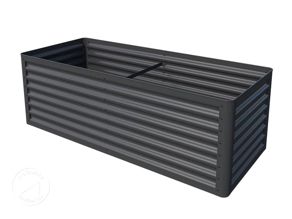 PRIMEYARD 180 x 75 x 60 cm Hochbeet, Stahl, anthrazit