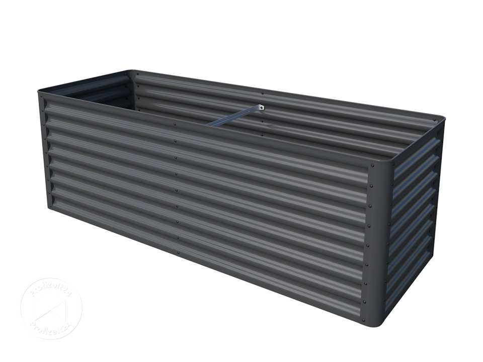 PRIMEYARD 190 x 70 x 65 cm Hochbeet, Stahl, anthrazit