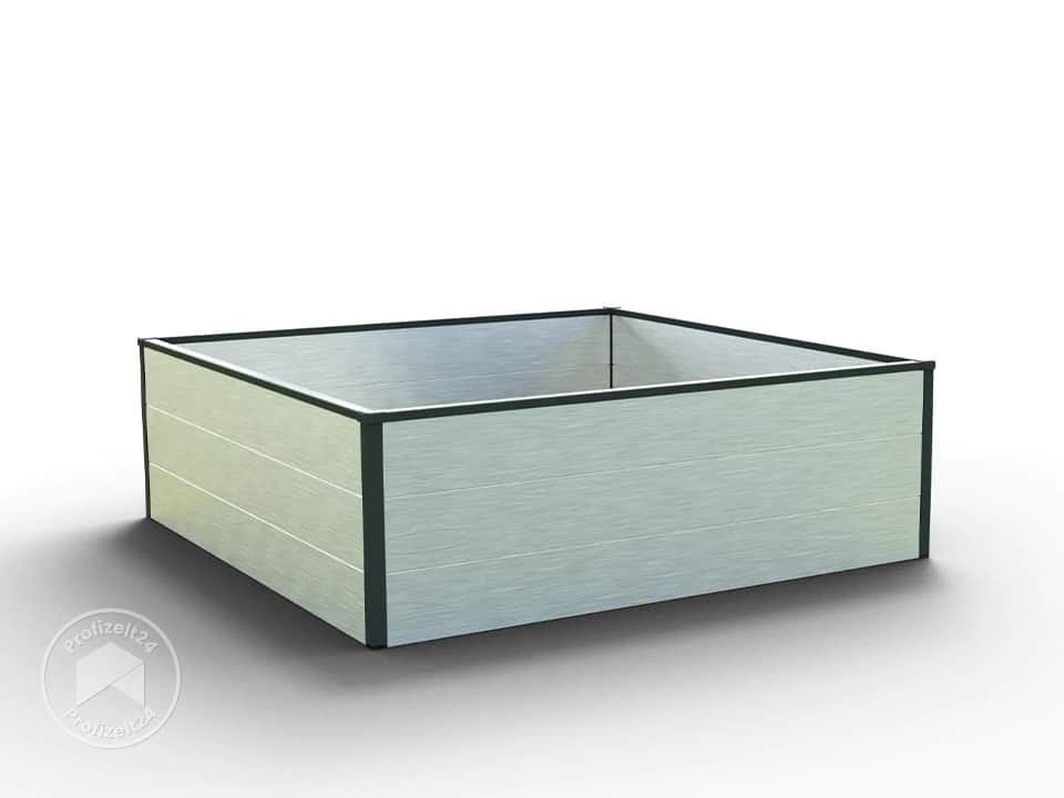 GFP 119 x 119 x 39 cm Hochbeet, Aluminium eloxiert