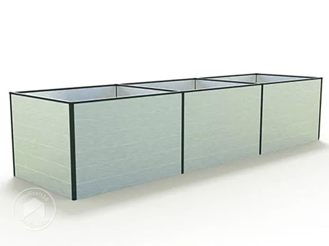 GFP 351 x 77 x 77 cm Hochbeet, Aluminium eloxiert