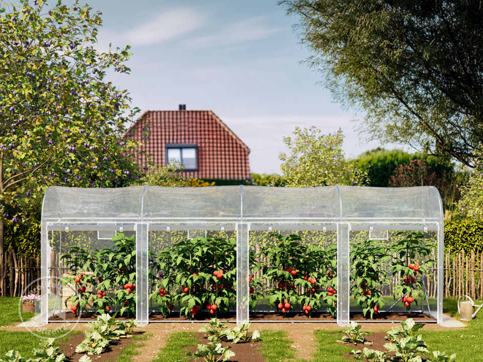 TOOLPORT 1x6m Tomaten-Foliengewächshaus...