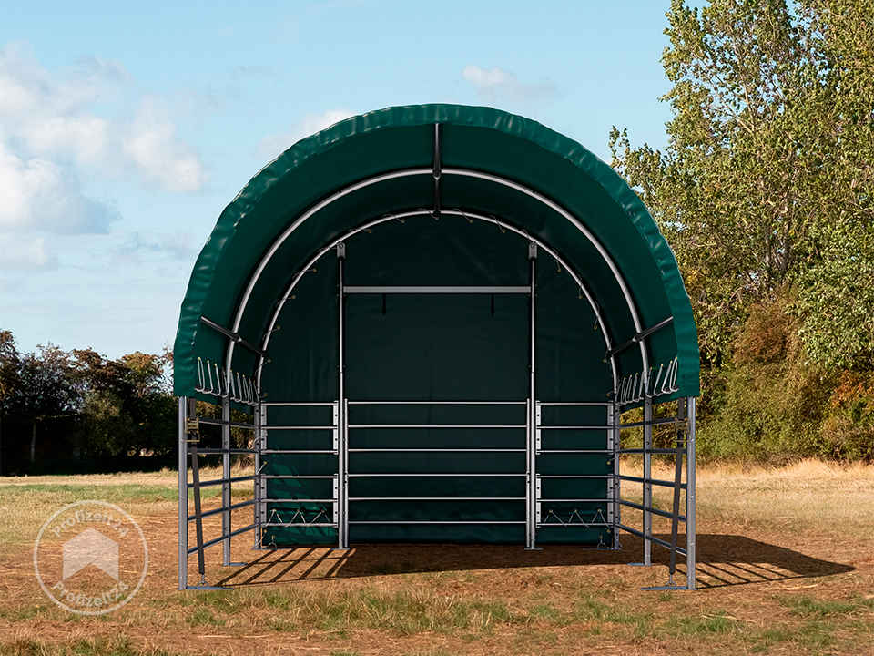 TOOLPORT 3x3m Weidezelt, PVC-Plane, dunk...