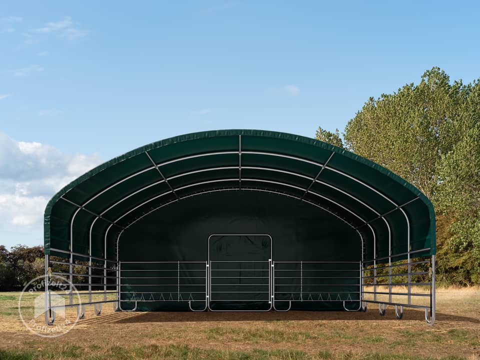 TOOLPORT 8x8m Weidezelt, PVC-Plane, dunk... TOOLPORT 8x8m Weidezelt, PVC-Plane, dunk...