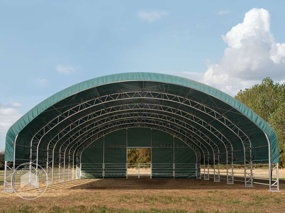 TOOLPORT 10x10m Weidezelt, PVC-Plane, du...