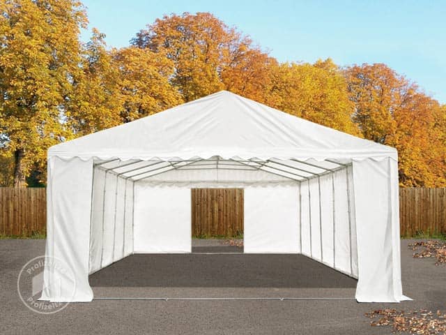 TOOLPORT 6x8 m Lagerzelt, PVC-Plane, wei...