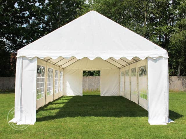 TOOLPORT 4x8m Partyzelt, PVC-Plane, wei�...