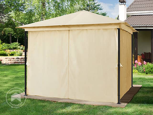 TOOLPORT 3x3 m Softtop Gartenpavillon, inkl. 4 Seitenteile, champagnerfarben - (300109) TOOLPORT 3x3 m Softtop Gartenpavillon, inkl. 4 Seitenteile, champagnerfarben - (300109)