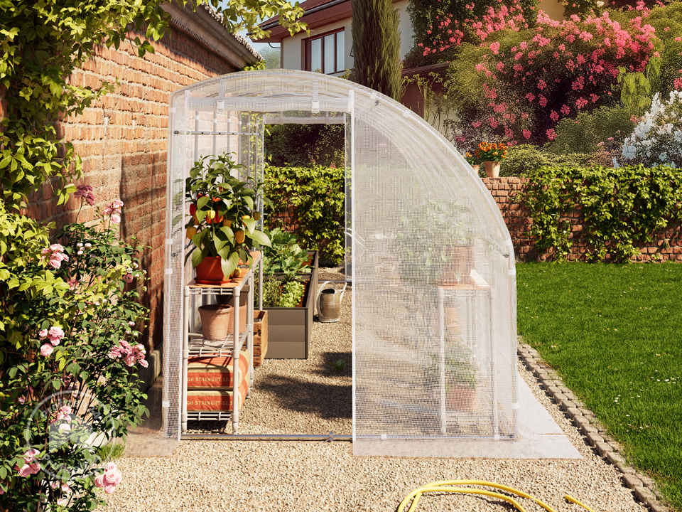 TOOLPORT 2x6m Anlehn-Foliengewächshaus,...