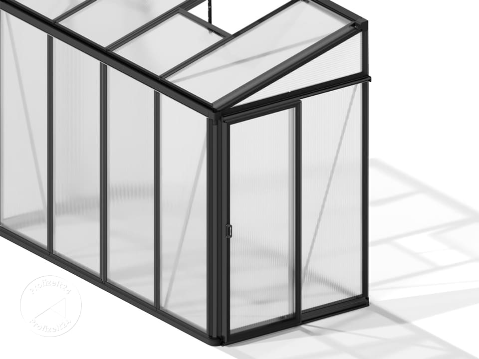 GFP 388 x 132 cm Anlehngewächshaus, pulverbeschichtet, Anthrazit RAL 7016 - (GFPV00755)