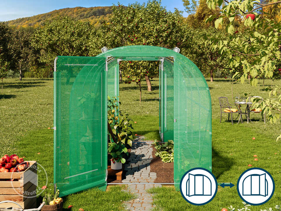 TOOLPORT 2x3m Foliengewächshaus, PE-Pla...