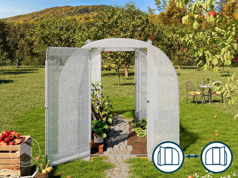 TOOLPORT 2x3m Foliengewächshaus, PE-Pla...